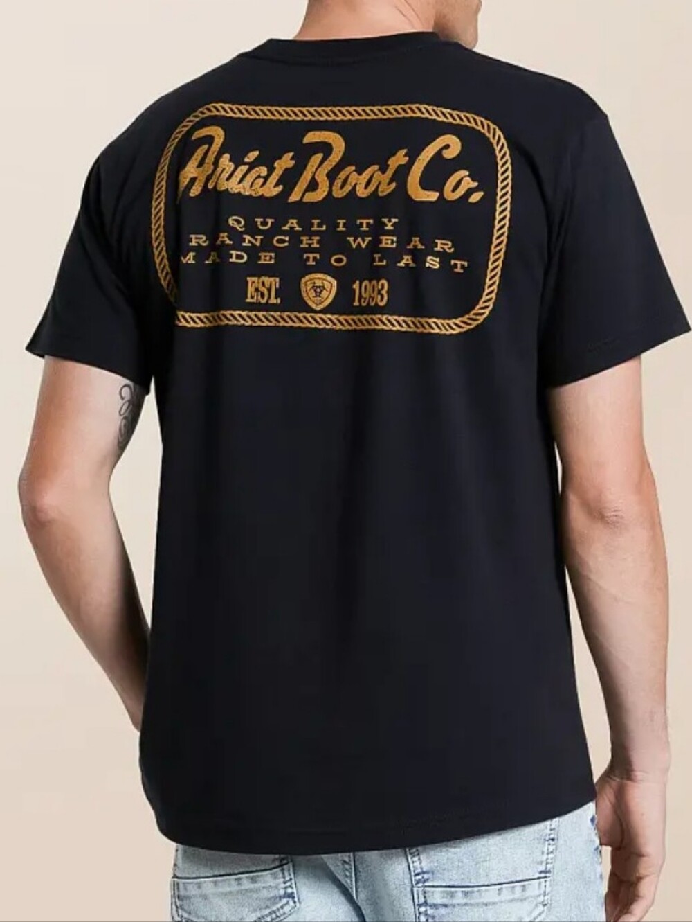 Men’s Ariat Black Graphic Logo Shory Sleeve T-Shirt - Unisex